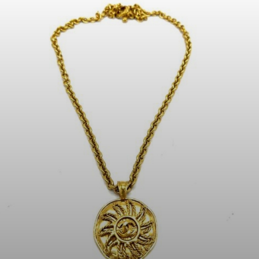 Chanel CC Sun Motif Chain Necklace
